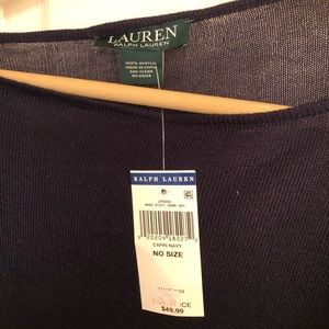 Ralph Lauren navy shawl/poncho OS NWT